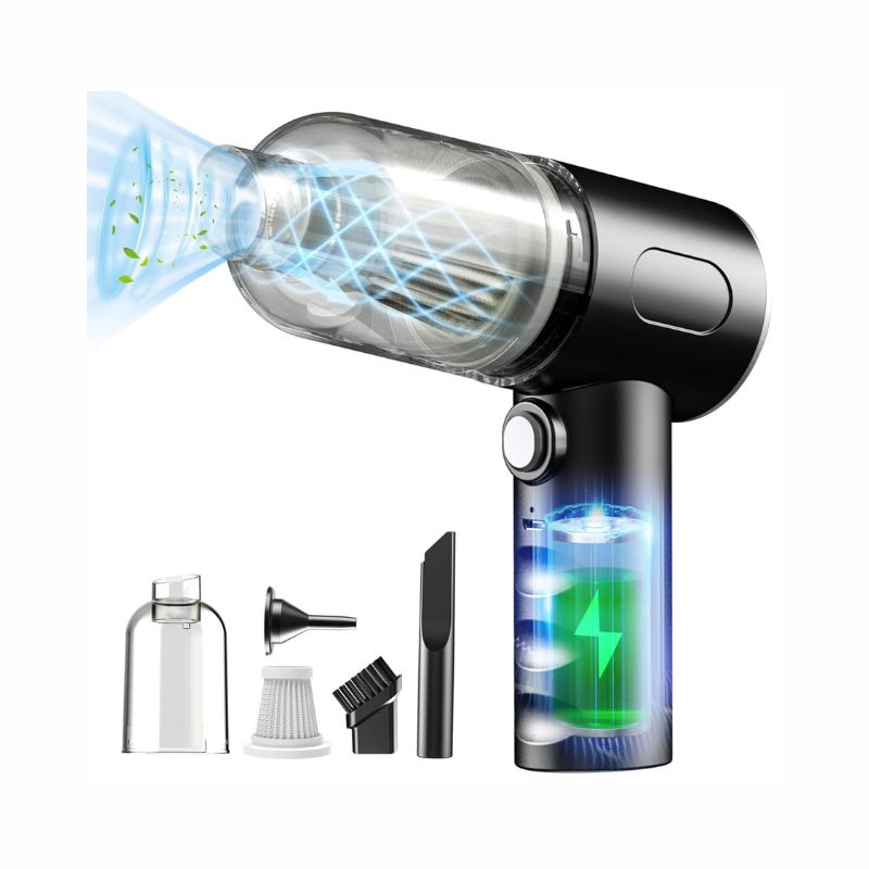 Cordless Handheld Vacuum Cleaner for Home || 3 in 1 Car Vacuum 120W High-Power || Wireless Vacuum Cleaner Home Car Dual USB Rechargeable || Portable Car Vacuum Cleaner (M, 1, Count)